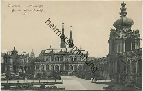 Dresden - Der Zwinger 1905 - Verlag Curt Krause Dresden