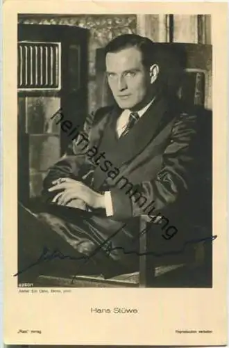 Hans Stüwe - Autogramm - Foto-Ansichtskarte - Ross-Verlag 6260/1