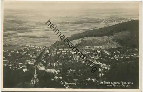 Thale - Panorama vom Bülow-Felsen- Foto-AK 30er Jahre - Verlag I. Wollstein Berlin