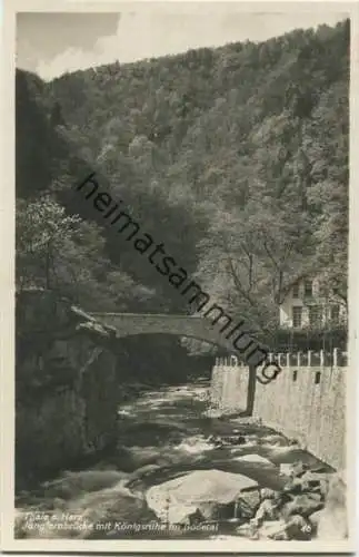 Thale - Jungfernbrücke mit Königsruhe im Bodetal - Foto-AK 30er Jahre - Verlag Photohaus Hermann Leiste Thale gel. 1932