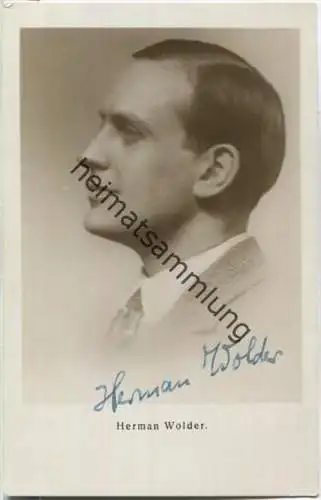 Herman Wolder - Autogramm - Foto-Ansichtskarte