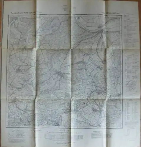 Ottenheim 4022 - Topographische Karte 1:25'000 - Herausgegeben vom Niedersächsischen Landesvermessungsamt 1956 - 57cm x