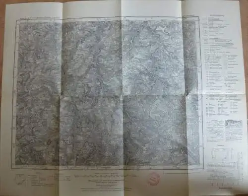 Annaberg 469 - Karte des Deutschen Reiches 1:100'000 - Herausgegeben vom Reichsamt für Landesaufnahme Sachsen 1937 38cm