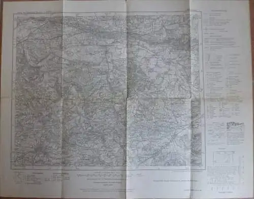 Lemgo 309 - Karte des Deutschen Reiches 1:100'000 - 50cm x 50cm - Herausgegeben vom Landesvermessungsamt Nordrhein-Westf