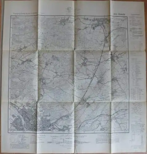 Hameln 3822 - Topographische Karte 1:25000 - Ausgabe 1954 durch das Niedersächsische Landesvermessungsamt
