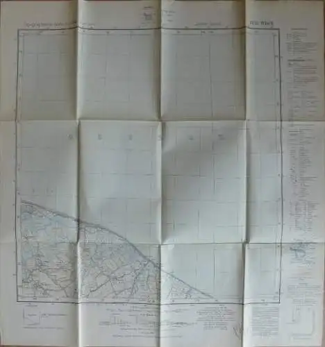 Wisch 15 28 - Topographische Karte 1:25000 - 55cm x 58cm - mehrfarbige Ausgabe 1954 durch das Landesvermessungsamt Schle