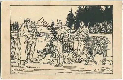 Von Patrouille zurück - Zeichnung und Verlag J. D. Thulesius - Druck Zeitung der 10. Armee