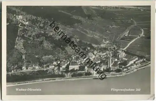 Dürnstein - Fliegeraufnahme - Foto-Ansichtskarte - Luftaufnahme der österreichischen Fliegerschule Salzburg