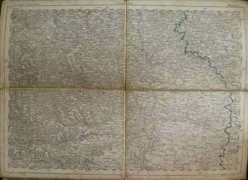 Ellwangen - Topographische Karte 239 - 26cm x 36cm - Reymann 's Special-Karte - Entwurf und gezeichnet F. Handtke - Situ