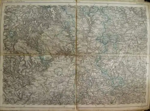 Sigmaringen - Topographische Karte 270 - 26cm x 36cm - Reymann 's Special-Karte - Entwurf und gezeichnet F. Handtke - Ge