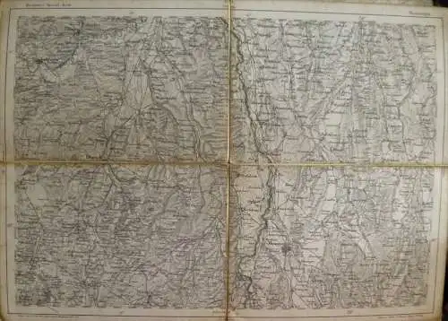Memmingen - Topographische Karte 26cm x 36cm - Reymann ´s Special-Karte - Entwurf und gezeichnet F. Handtke revidirt dur