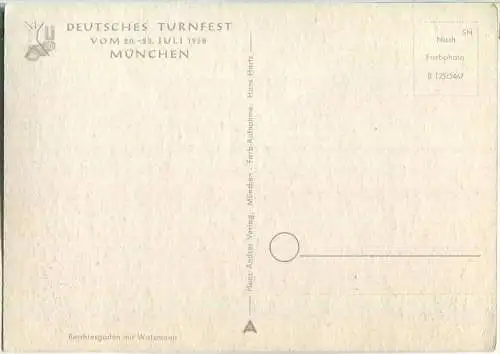 Berchtesgaden - Ansichtskarte zum Deutschen Turnfest 1958 in München - Verlag Hans Andres München