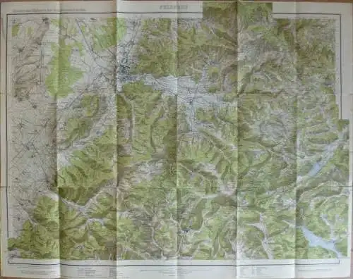 Feldberg Umgebung - Wander- und Skikarte des Schwarzwaldvereins  64cm x 82cm 1:50'000 - Verlag Badischer und Württemberg