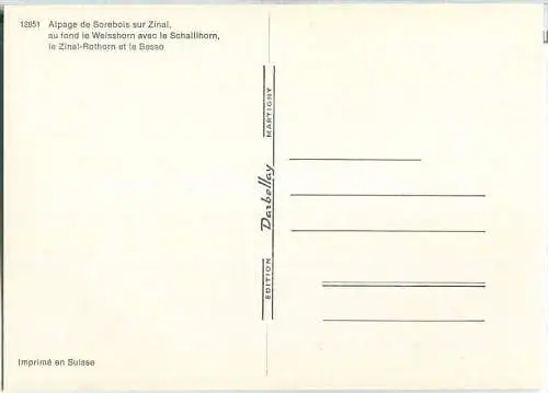 Sorebois sur Zinal - Alpage - Ansichtskarte Großformat