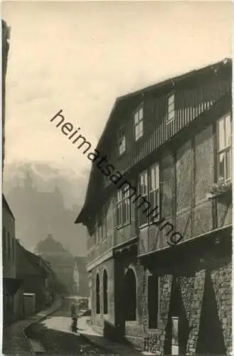 Wernigerode - Schenkstrasse mit Schloss - Foto-AK - HO-Foto Wernigerode