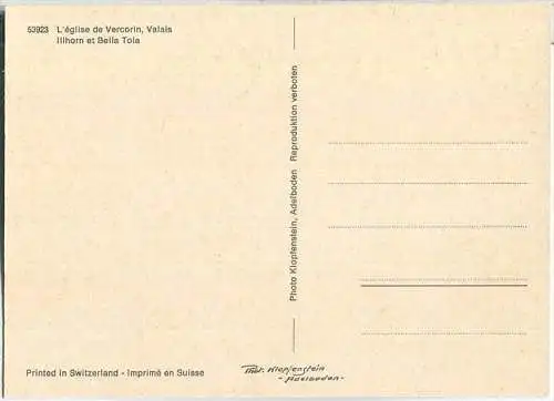 Vercorin - Kirche - Ansichtskarte Großformat