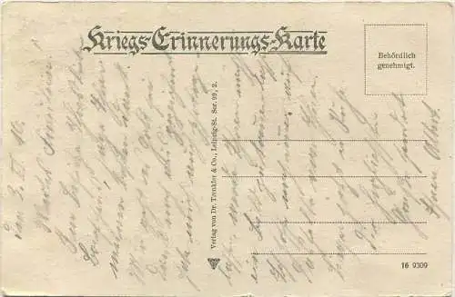 Vouziers - Marktplatz - Verlag Dr. Trenkler & Co. Leipzig - Rückseite beschrieben 1916