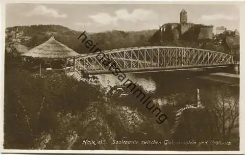 Halle - Saalepartie zwischen Giebichenstein und Cröllwitz - Foto-AK 20er Jahre - Verlag Conrad Hirte & Sohn Halle