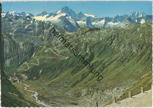 Furkastrasse - Gletsch - Grimsel - Finsteraarhorn - Foto-Ansichtskarte