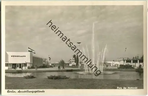 Berlin - Ausstellungsgelände - Platz der Nationen - Foto-Ansichtskarte 1956