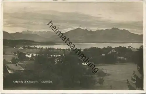 Chieming am Chiemsee - Teilansicht - Foto-AK - Verlag F. v. Böck Chieming gel. 1936