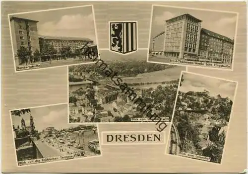 Dresden - Borsbergstrasse - Thälmannstrasse - Foto-AK Grossformat - VEB Bild und Heimat Reichenbach gel. 1964