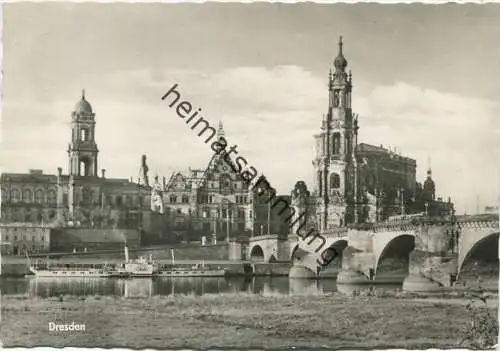 Dresden - Dampfschiff Krippen - Foto-AK Grossformat - Verlag Fritz Hunger Nachf. Dresden gel. 1960