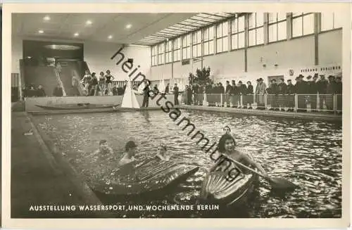 Berlin - Wassersport und Wochenende 1954 - Foto-Ansichtskarte
