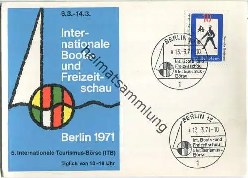 Berlin - Internationale Boots- und Freizeitschau 1971 - Postkarte