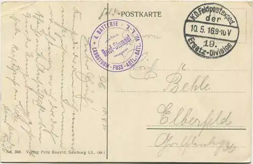 Bremenil - Verlag Fritz Knecht Saarburg - Feldpost - gel. 1916