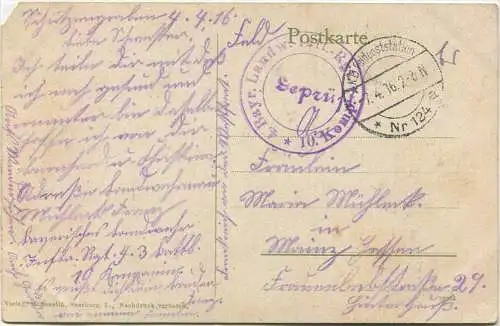 Montreux - Verlag H. Senetik Saarburg - Feldpost gel. 1916