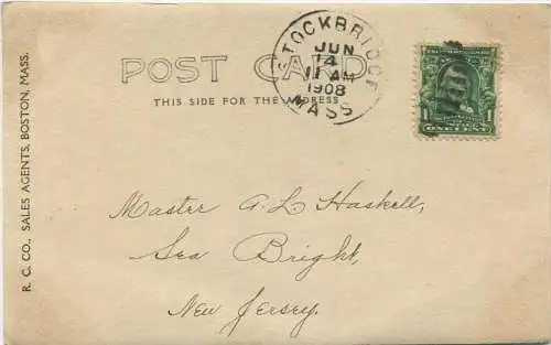 Stockbridge - The Red Lion Inn - Copyright C. M. Nelson 1906 gel. 1908