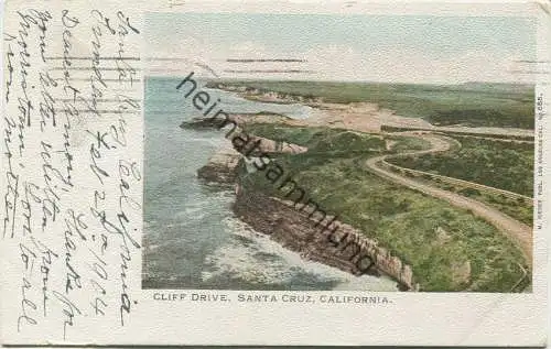 Santa Cruz - Cliff Drive - Publisher Rieder Los Angeles gel. 1904