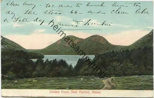 Maine - Jordan Pond - Seal Harbor - Publisher Moore & Gibson Co N. Y. gel. 1908