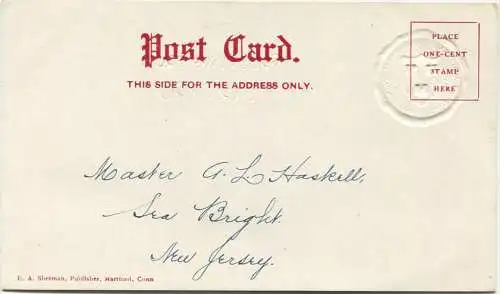 Massachusetts - Greetings from Harvard 1918 - Publisher E. A. Sherman Hartfort Conn.