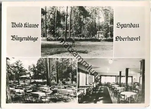 Berlin - Spandau - Bürgerablage - Waldklause - Inh. Horst Breddin - Foto-Ansichtskarte