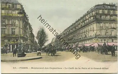 Paris - Boulevard des Capucines - Le Cafe de la Paix et le Grand-Hotel - Glimmer - mica