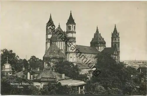 Worms am Rhein - Dom - Foto-AK - Verlag Trinks & Co Leipzig