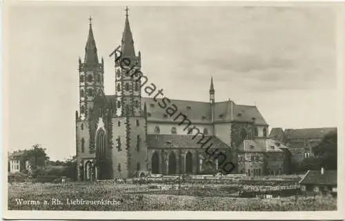 Worms am Rhein - Liebfrauenkirche - Foto-AK - Verlag Gebr. Metz Tübingen