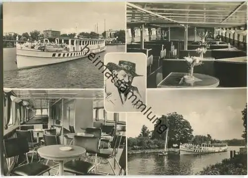 Berlin - Weiße Flotte - Fahrgastschiff Heinrich Zille - Foto-Ansichtskarte