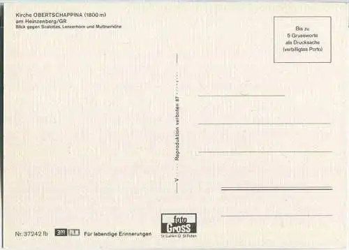 Obertschappina am Heinzenberg - Kirche