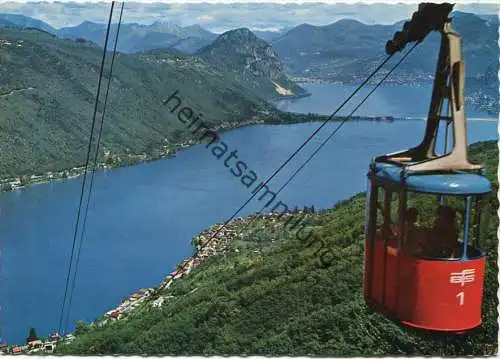 Serpiano - Schwebebahn Funivia - Lago di Lugano - AK Grossformat - Edizione Engelberger Stansstad