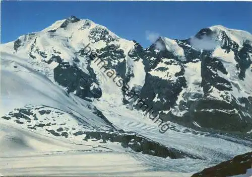 Piz Bernina - Piz Morteratsch und Morteratschgletscher - AK Grossformat - Verlag Perrochet Lausanne