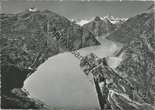 Grimselsee mit Hospiz und Grimselstrasse - Oberaargletscher - Foto-AK Grossformat - Verlag Gyger & Klopfenstein Adelbode
