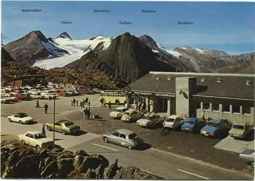 Nufenenpass - Passhöhe mit Bettelmatthorn - Rothorn - Blinnenhorn Faulhorn und Ritzhörner - AK Grossformat - Verlag Rud.