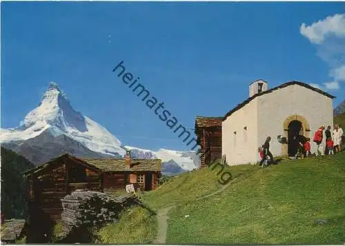 Matterhorn und die Kapelle von Findelen - AK Grossformat - Edition Perrochet Lausanne