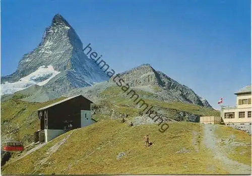 Hotel Schwarzsee - Matterhorn - Seilbahn - AK Grossformat - Edition Marcel Rouge Lausanne