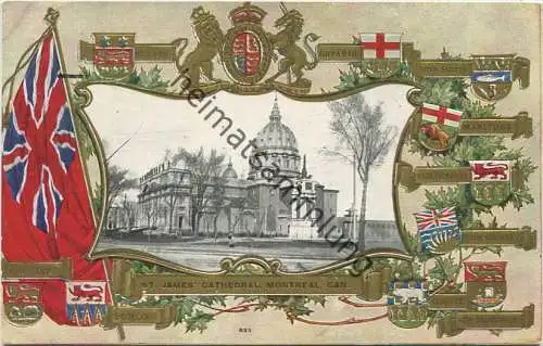 Montreal - St. James Cathedral - Prägedruck - Edition Warwick Bro' s & Rutter Toronto gel. 1908