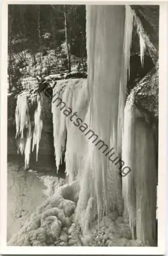 Scheidegg - Wasserfälle - Winter 1954 - Foto-AK - Verlag W. Roessler Lindenberg