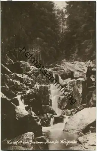 Wernigerode - Wasserfall der Steinernen Renne - Foto-Ansichtskarte - Verlag Ilwerba GmbH Berlin